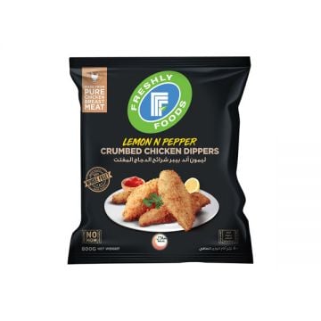 Freshly Foods Frozen Crumbed Chicken Dipper With Lemon & Pepper 800gm