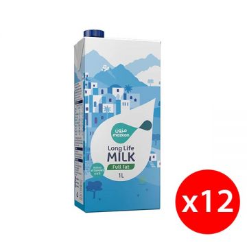 Mazoon Uht Milk Full Fat 12x1 Liter