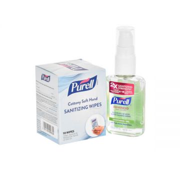 Purell Sanitizer Gel With Aloe 60ml+wipes
