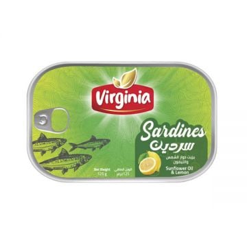 Virginia Sardine In Sunflower Oil&lemon 125gm