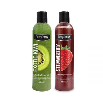 Deep Fresh Shower Gel With Kiwi 400ml+shower Gel Strawberry 400ml