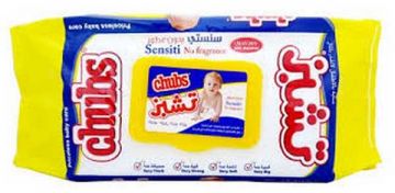 Chubs Baby Wipes Sensitive Flow Pack 80