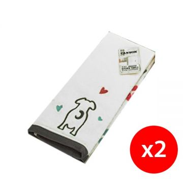 Cannon Kitchen Towel Embroidereds Dog 2pcs