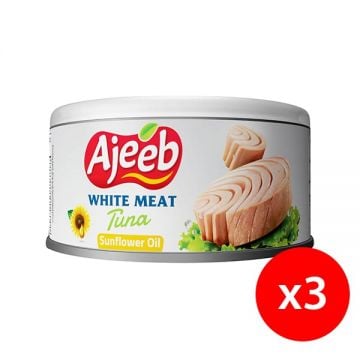 Ajeeb Wihte Meat Tuna Sunflower Oil 3x170gm