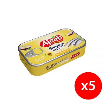 Ajeeb Sardine In Sunflower Oil 5x125gm