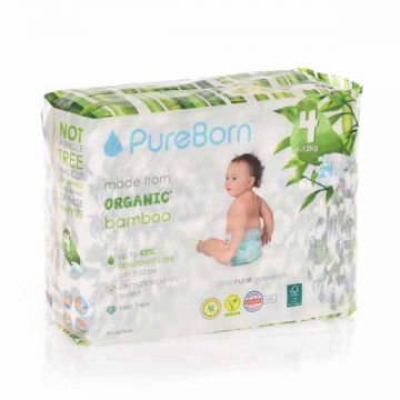 Pure Born Diaper Size 4 24S 7 12Kg