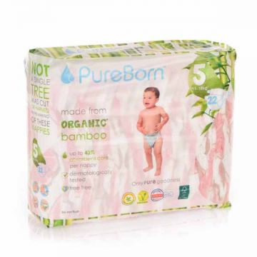 Pure Born Diaper Size 5 22S 11 18Kg