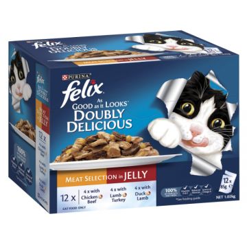 Felix Doubly Delicious Meat Selection 10+2x85gm