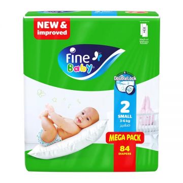 Fine Baby Diaper Mega Pack Small Size # 2 Pack Of 84 Pieces