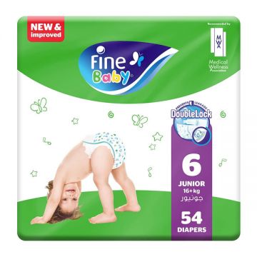 Fine Baby Diaper Mega Pack Junior Pack Of 54 Pieces