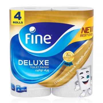 Fine Toilet Roll Deluxe 4+4 Roll 3ply