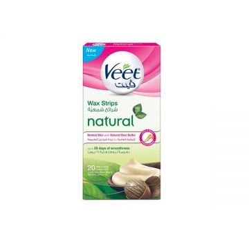 Veet Naturals Cold Wax Strip Legs Shea Butter 20