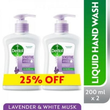 Dettol Handwash Sensitive 2x200ml @spl