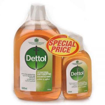 Dettol Antiseptic Liquid 500ml+125ml