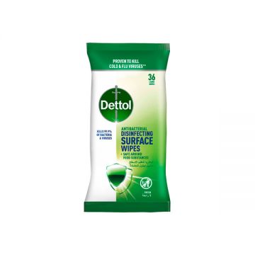 Dettol Antibacterial Disinfectanting Surface Wipes 36 Count