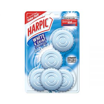 Harpic In Cistern Toilet Cleaner White Shine 5x45gm