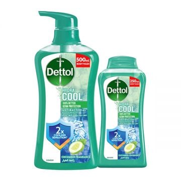 Dettol Shower Gel Cucumber 500ml+250ml Free