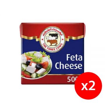 The Three Cows White Feta Cheese 2x500gm