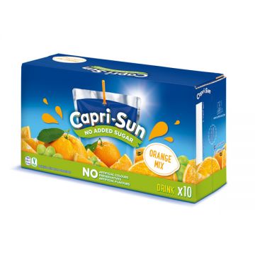 Caprisun No Added Sugar Orange Drink 200ml 8+2 Free