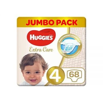 Huggies Extra Care Jumbo Diaper Size #4 68 Count