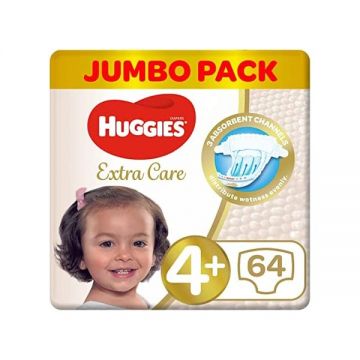 Huggies Extra Care Jumbo Diaper Size #4 64 Count