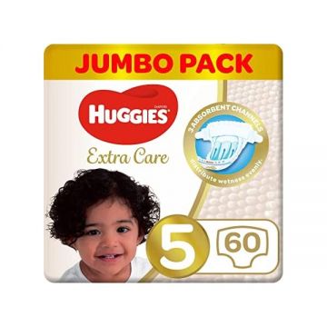 Huggies Extra Care Jumbo Diaper Size #5 60 Count