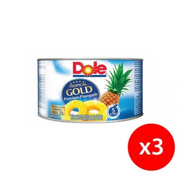 Dole Canned Fruit Pineapple Slices 3x227gm