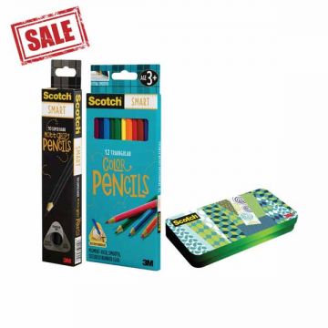 Scotch Grip Pencil 10 S+Color Pencil 12 S+Pencil