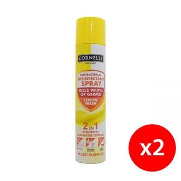 Cornells Disinfectant Spray Lemon 2x300ml