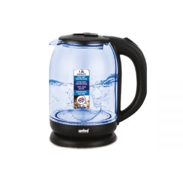 Sanford Steel Surface Glass Kettle 1.8 Ltr