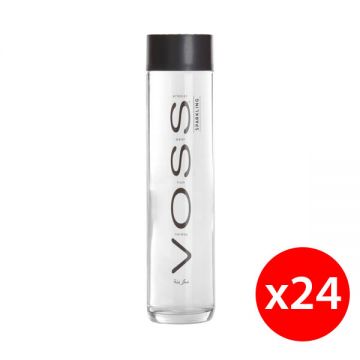 Voss Sparkling Natural Mineral Water Glass 24x375ml