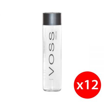 Voss Sparkling Natural Mineral Water Glass 12x800ml