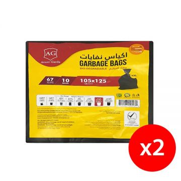 Avant Garde Black Garbage Bag 67 Gallon 10 Pieces Pack Of 2