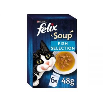 Purina Soup Fish Selection 6x48gm