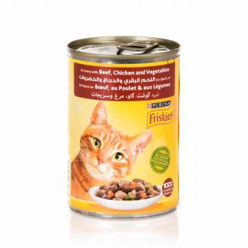 Friskies Cat Food Beef Chicken&vegetable 400gm