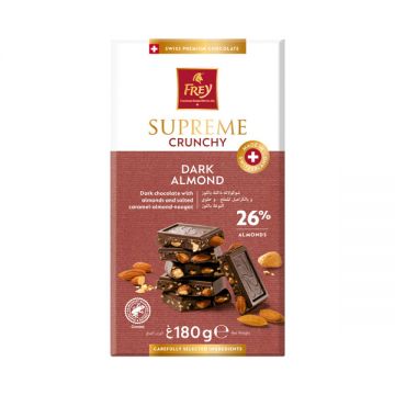 Frey Crunchy Dark Chocolate Almond 180gm