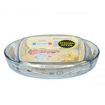 Cook N Share Oval Roaster 3 Liter+rectangular Roaster 1.6 Liter