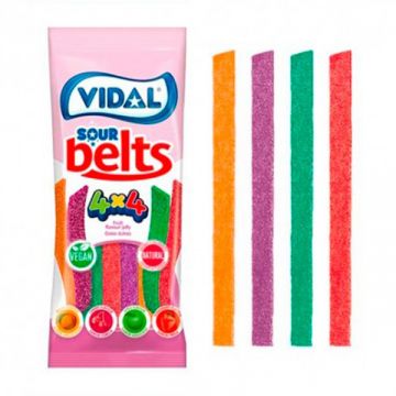 Vidal Sour Belts Candy 100gm
