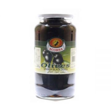 Acorsa Olives Black Plain Jar