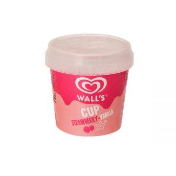 Walls Cup Ice Cream Strawberry Vanilla 100ml