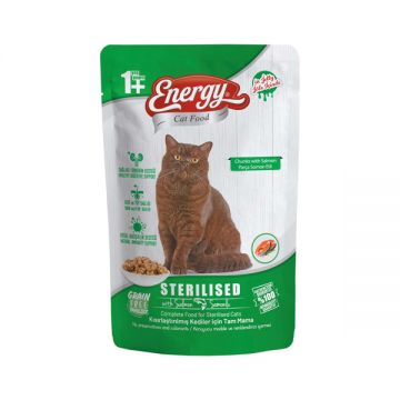 Energy Sterilized Wet Cat Food With Salmon 85gm