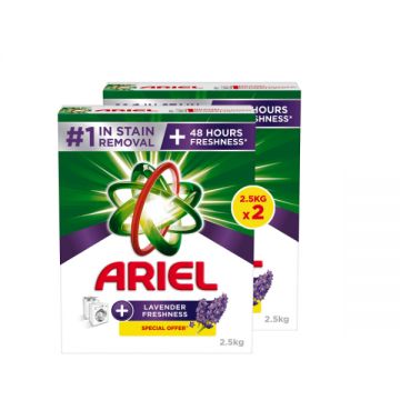 Ariel Detergent Ls Core + Lavender Tod 2x2.5kg