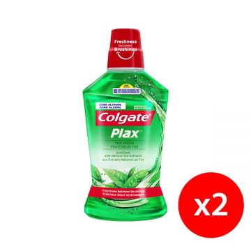 Colgate Plax Mouthwash Fresh Tea 2x500ml