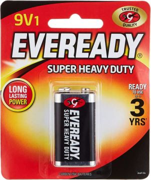Eveready Super Heavy Duty Battery 9 V C- Z 1222