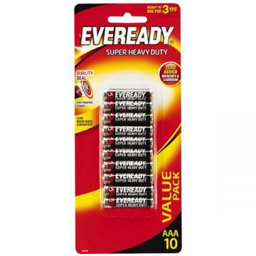 Eveready Super Heavy Duty Battery A A A 10pc