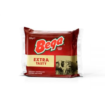 Bega Extra Tasty Cheddar Cheese Block 250gm