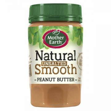 Mother Earth Smooth Peanut Butter Unsalted 380gm