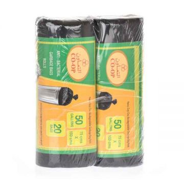 Co-Op Garbage Bag Anti Bacterial Black 2X20